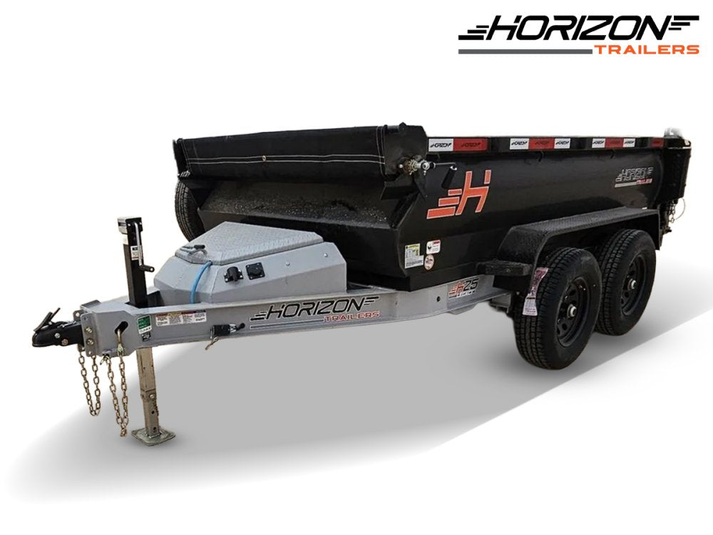 10' Horizon HZ5 Bumper Pull Dump Trailer 24" Side Walls - (2) 3.5K Axles 15809