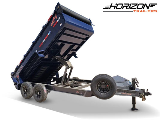 14' Horizon LZ7 Bumper Pull Dump Trailer 30" Side Walls - (2) 7K Axles 15939