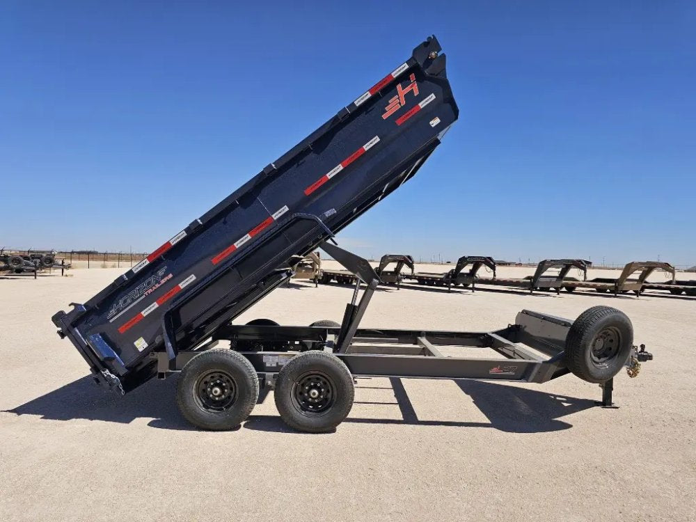 14' Horizon LZ7 Bumper Pull Dump Trailer 30" Side Walls - (2) 7K Axles 15939