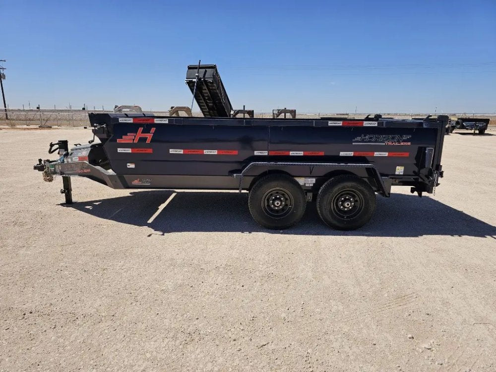 14' Horizon LZ7 Bumper Pull Dump Trailer 30" Side Walls - (2) 7K Axles 15939