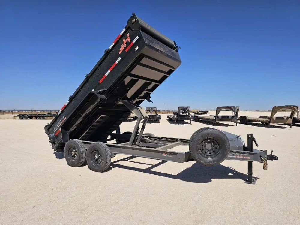 14' Horizon LZ7 Bumper Pull Dump Trailer 30" Side Walls - (2) 7K Axles 15926