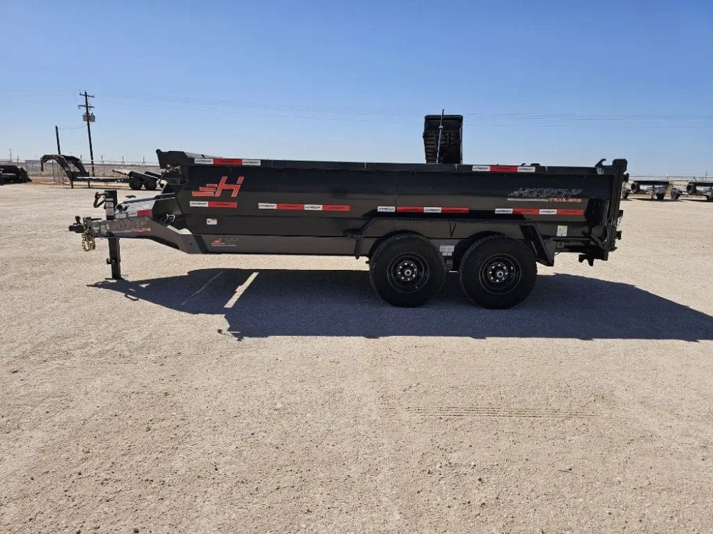 14' Horizon LZ7 Bumper Pull Dump Trailer 30" Side Walls - (2) 7K Axles 15926