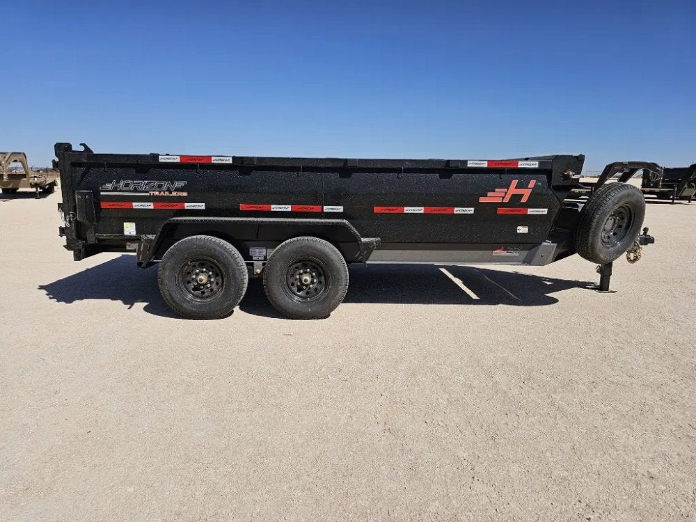 14' Horizon LZ7 Bumper Pull Dump Trailer 30" Side Walls - (2) 7K Axles 15926