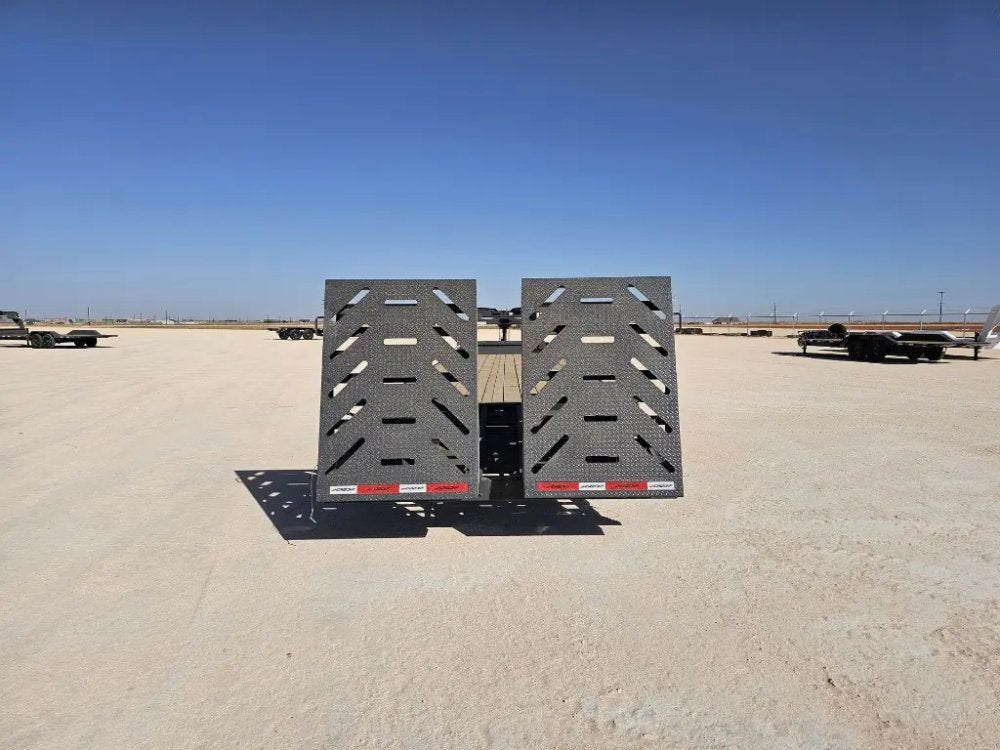 36' Horizon FTZ Gooseneck Hotshot Non-CDL Deckover Trailer Mega Ramps - (2) 7K Axles 16233