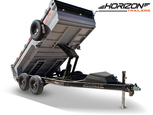 12' Horizon HZ6 Bumper Pull Dump Trailer 24" Side Walls - (2) 5.2K Axles 15158