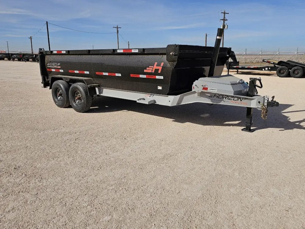 16' Horizon HZ7 Bumper Pull Dump Trailer 36" Side Walls - (2) 8K Axles 16151
