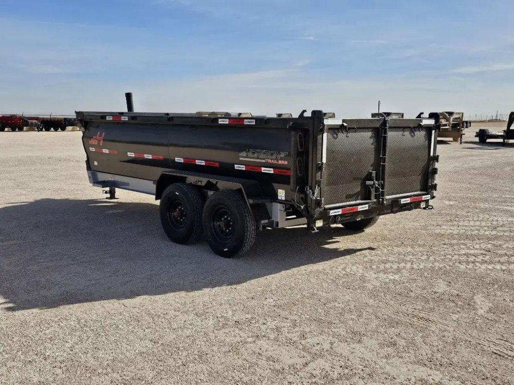 16' Horizon HZ7 Bumper Pull Dump Trailer 36" Side Walls - (2) 8K Axles 16151