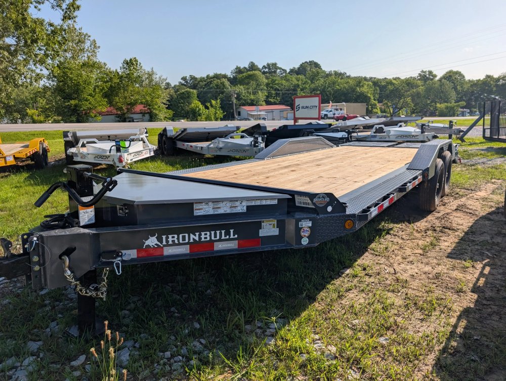 22' Iron Bull EWB Bumper Pull Equipment Trailer Mega Ramps - (2) 7,000 lb Axles 100359