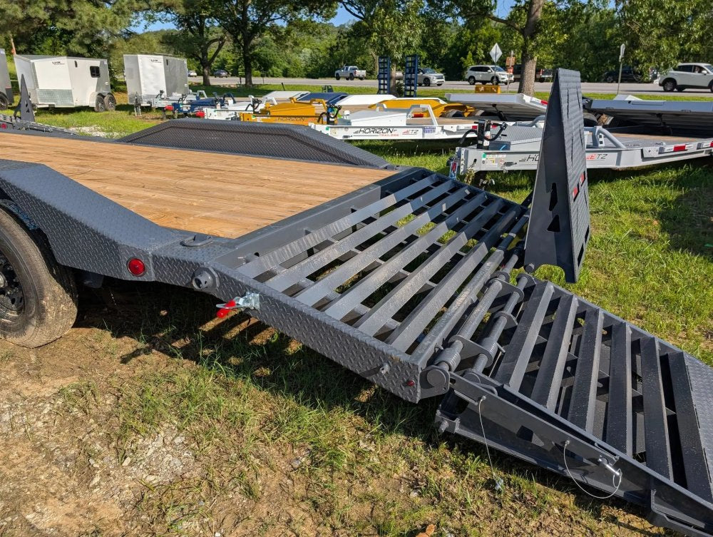 22' Iron Bull EWB Bumper Pull Equipment Trailer Mega Ramps - (2) 7,000 lb Axles 100359