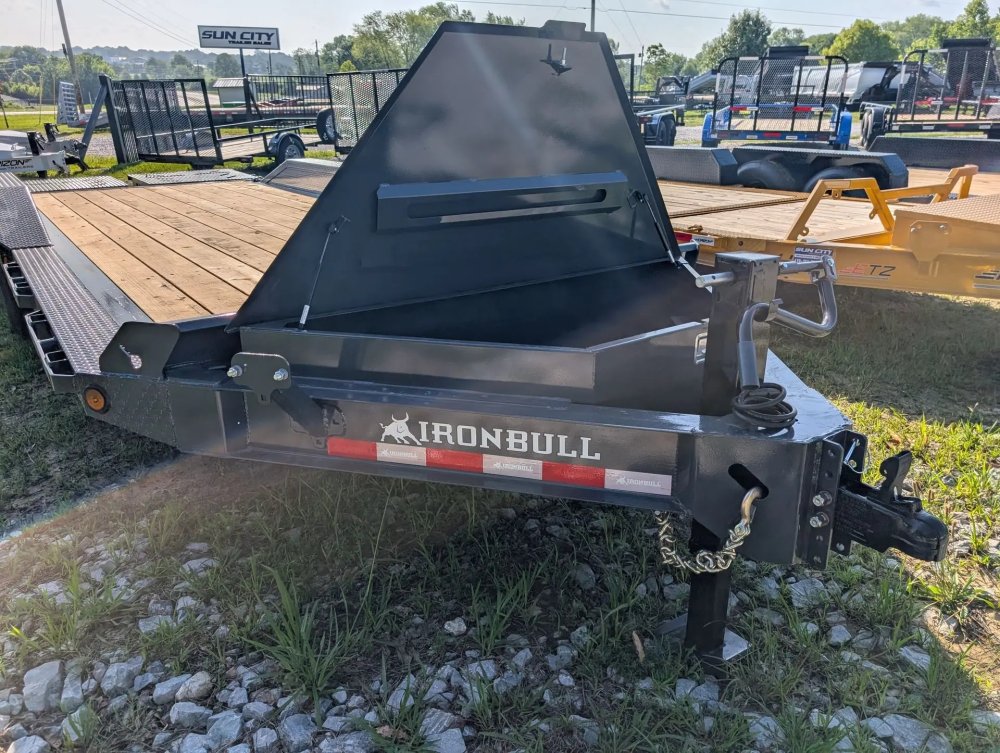 22' Iron Bull EWB Bumper Pull Equipment Trailer Mega Ramps - (2) 7,000 lb Axles 100359
