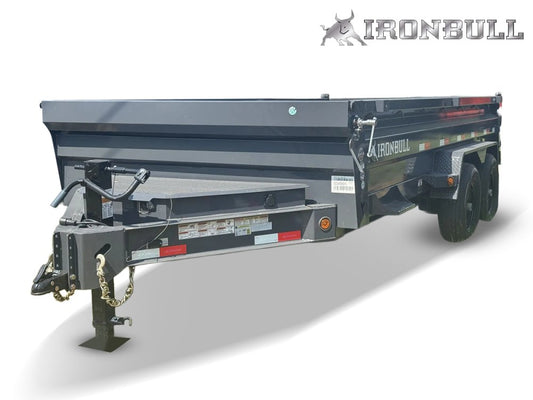 16' x 83" Iron Bull DWB Bumper Pull Dump Trailer 24" Side Walls - (2) 7,000 lb Axles 34901