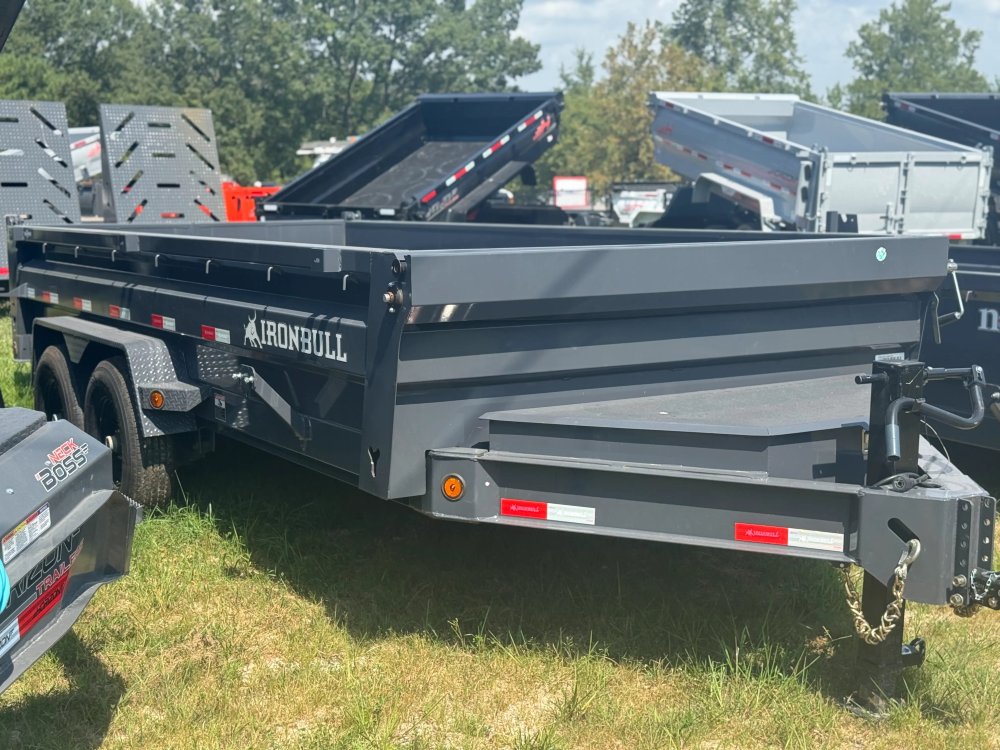 16' x 83" Iron Bull DWB Bumper Pull Dump Trailer 24" Side Walls - (2) 7,000 lb Axles 34901