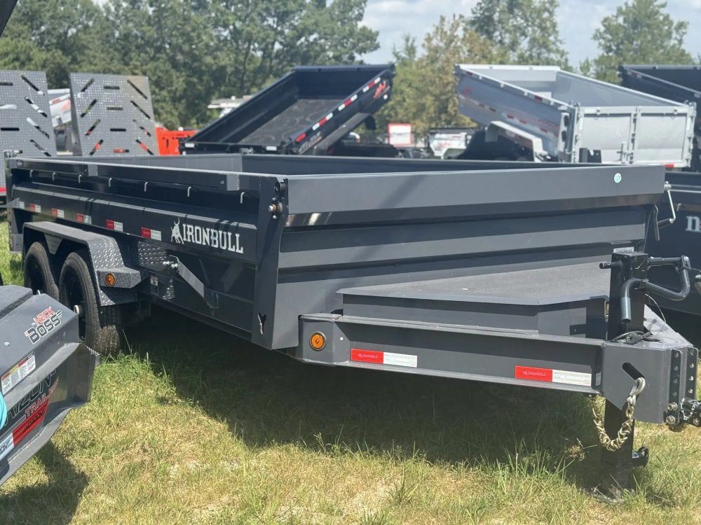 16' x 83" Iron Bull DWB Bumper Pull Dump Trailer 24" Side Walls - (2) 7,000 lb Axles 34901