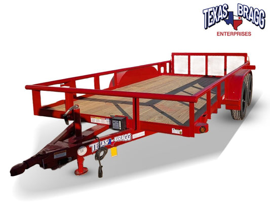 6.5 x 14 TA Pipe Top Utility Trailer Texas Bragg 6.5K 260718