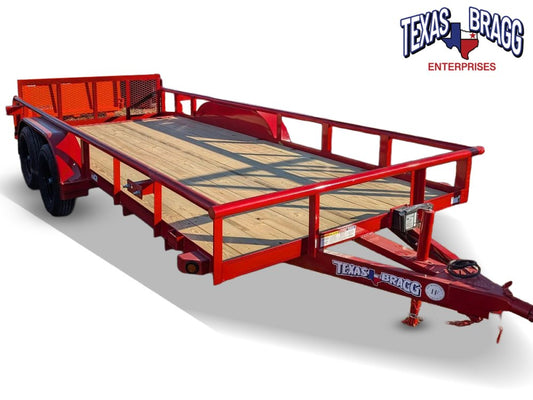 6.5 x 16 TA Pipe Top Utility Trailer Texas Bragg 6.5K 260714