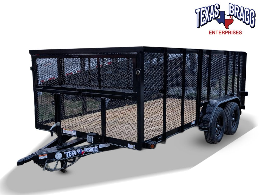7 x 14 Landscape Tandem Axle Utility Trailer Texas Bragg 6.5k 261050