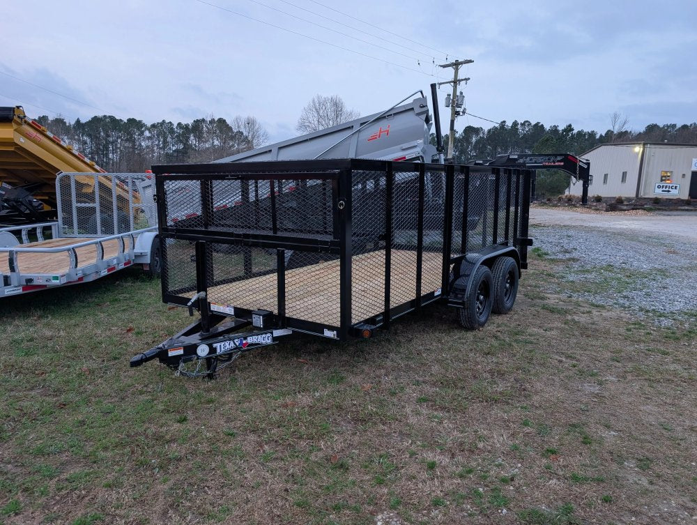 7 x 14 Landscape Tandem Axle Utility Trailer Texas Bragg 6.5k 261050