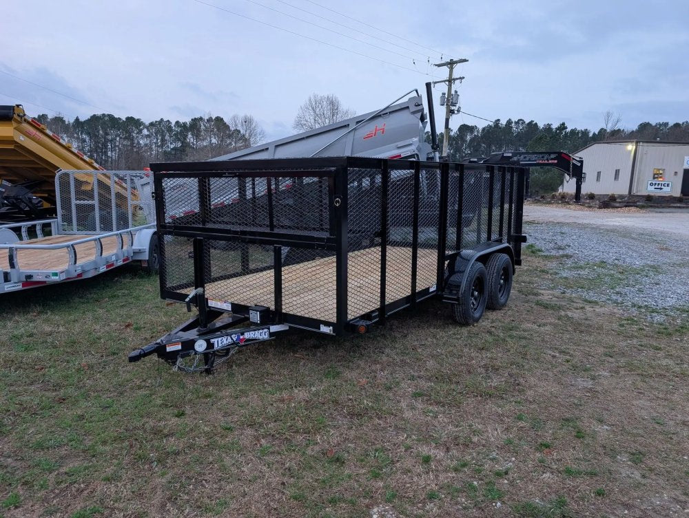 7 x 14 Landscape Tandem Axle Utility Trailer Texas Bragg 6.5k 261050
