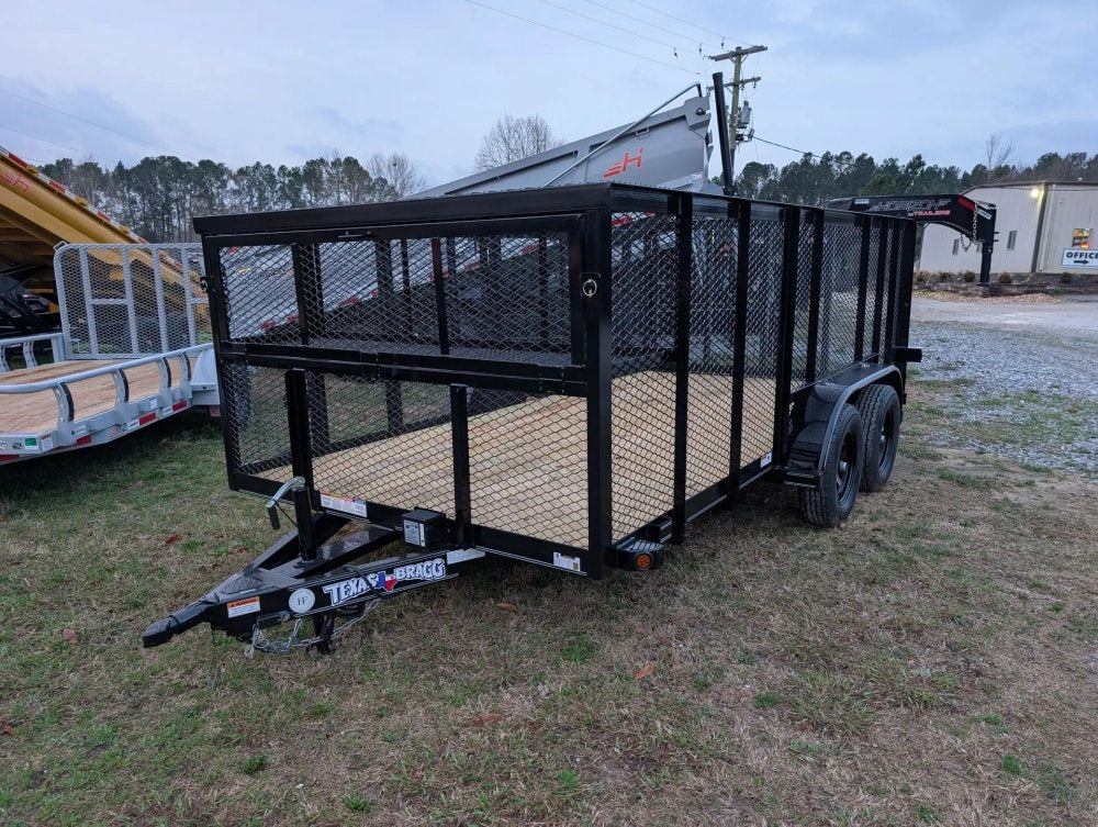 7 x 14 Landscape Tandem Axle Utility Trailer Texas Bragg 6.5k 261050