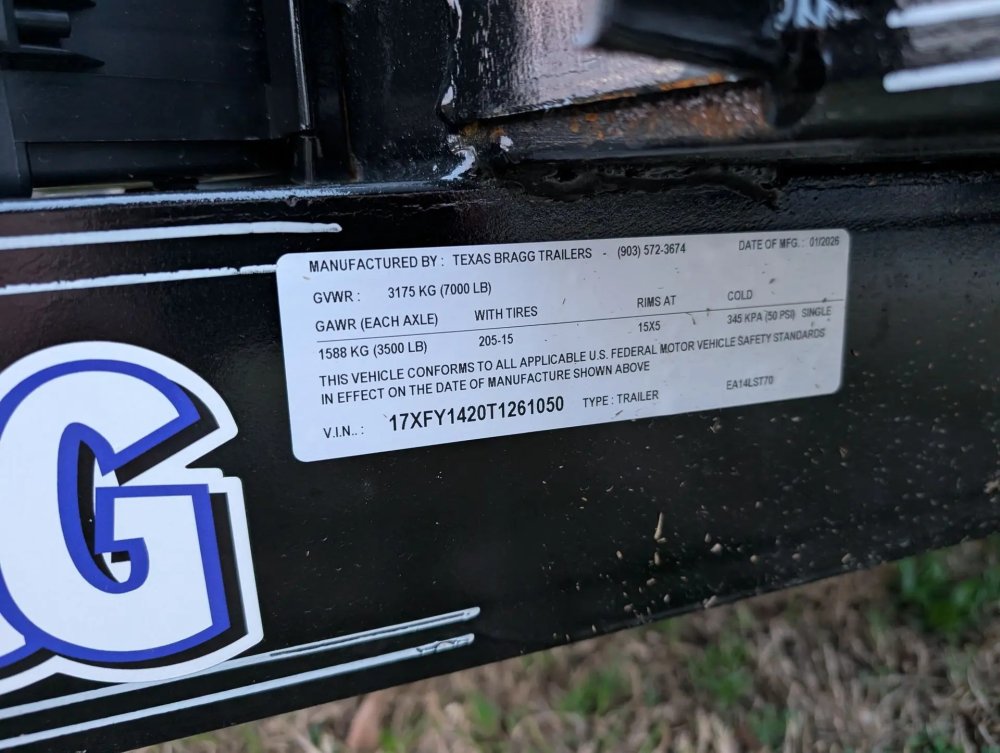 7 x 14 Landscape Tandem Axle Utility Trailer Texas Bragg 6.5k 261050