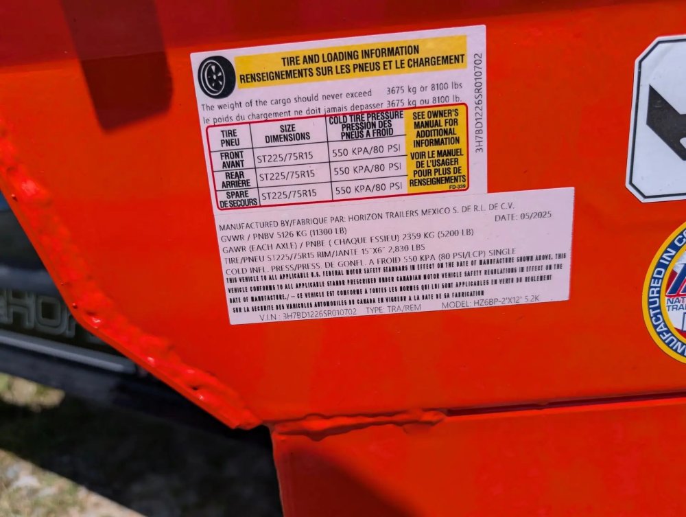Horizon HZ6 12' Dump Trailer 5.2K 10702