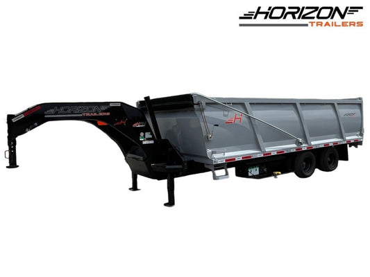 20' Horizon HZH Gooseneck Dump Trailer 36" Side Walls - (2) 12K Axles 10308