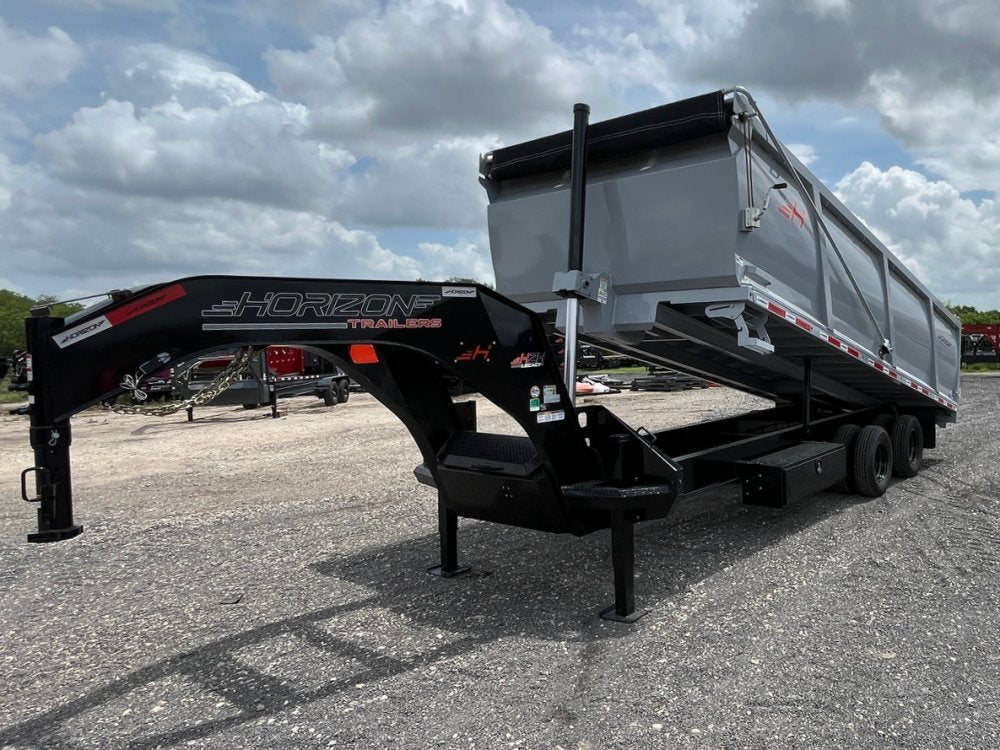 20' Horizon HZH Gooseneck Dump Trailer 36" Side Walls - (2) 12K Axles 10308
