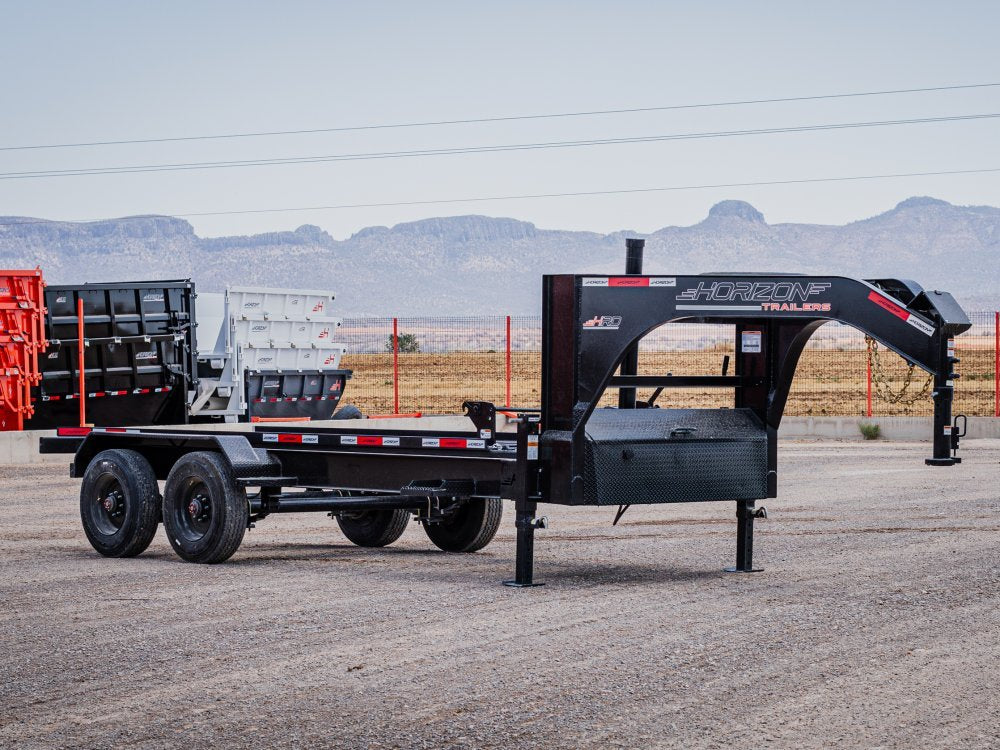 20' Horizon HRD Gooseneck Roll Off Base Trailer Telescopic 24k Lift - (2) 10K Axles 10383