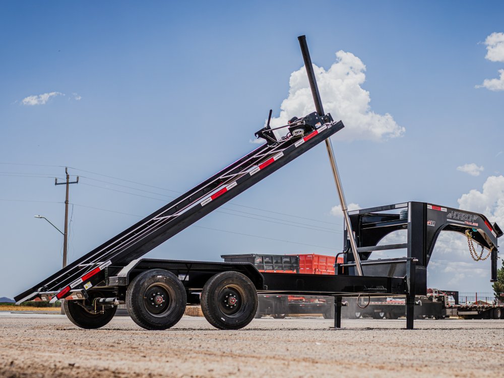 20' Horizon HRD Gooseneck Roll Off Base Trailer Telescopic 24k Lift - (2) 10K Axles 10383