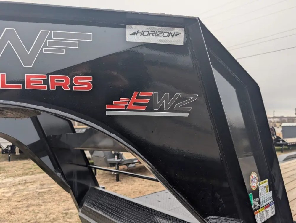 34' Horizon EWZ Gooseneck Equipment Trailer Slide In Ramps - (2) 7K Axles 012114