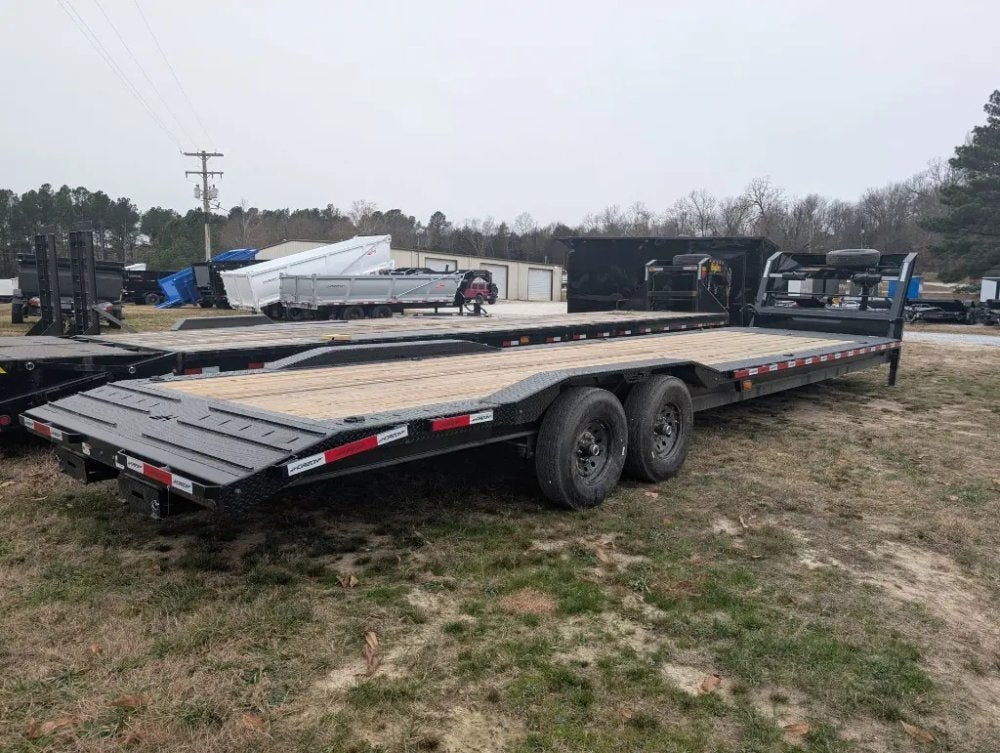 34' Horizon EWZ Gooseneck Equipment Trailer Slide In Ramps - (2) 7K Axles 012114