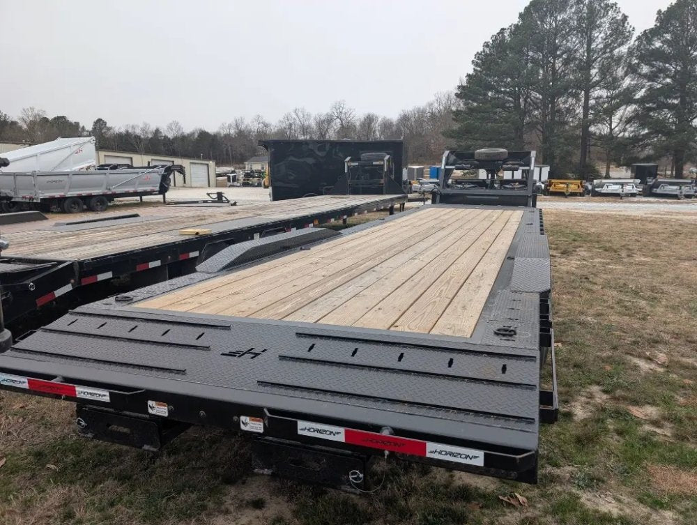 34' Horizon EWZ Gooseneck Equipment Trailer Slide In Ramps - (2) 7K Axles 012114
