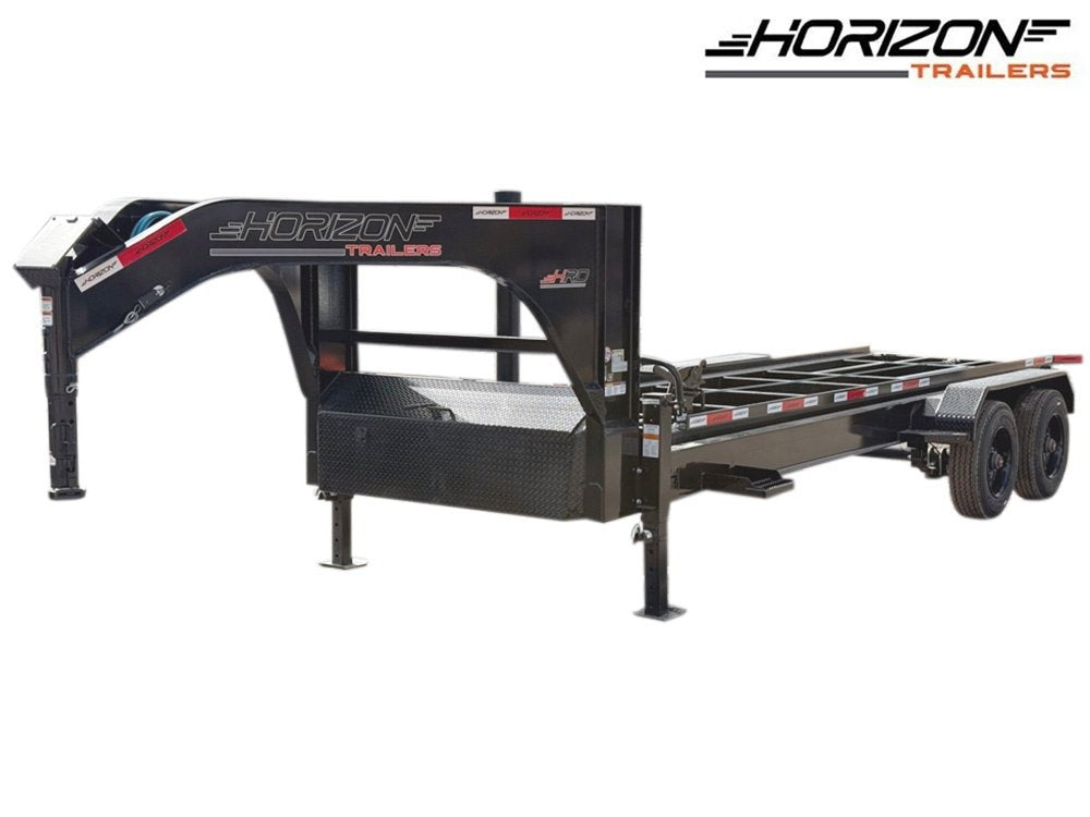 16' Horizon HRD Gooseneck Roll Off Base Trailer Telescopic 12K Lift - (2) 10K Axles 018057