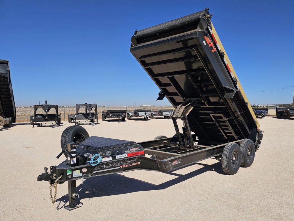14' Horizon EZ7 Bumper Pull Dump Trailer 19" Sides - (2) 7K Axles 0.00E+00