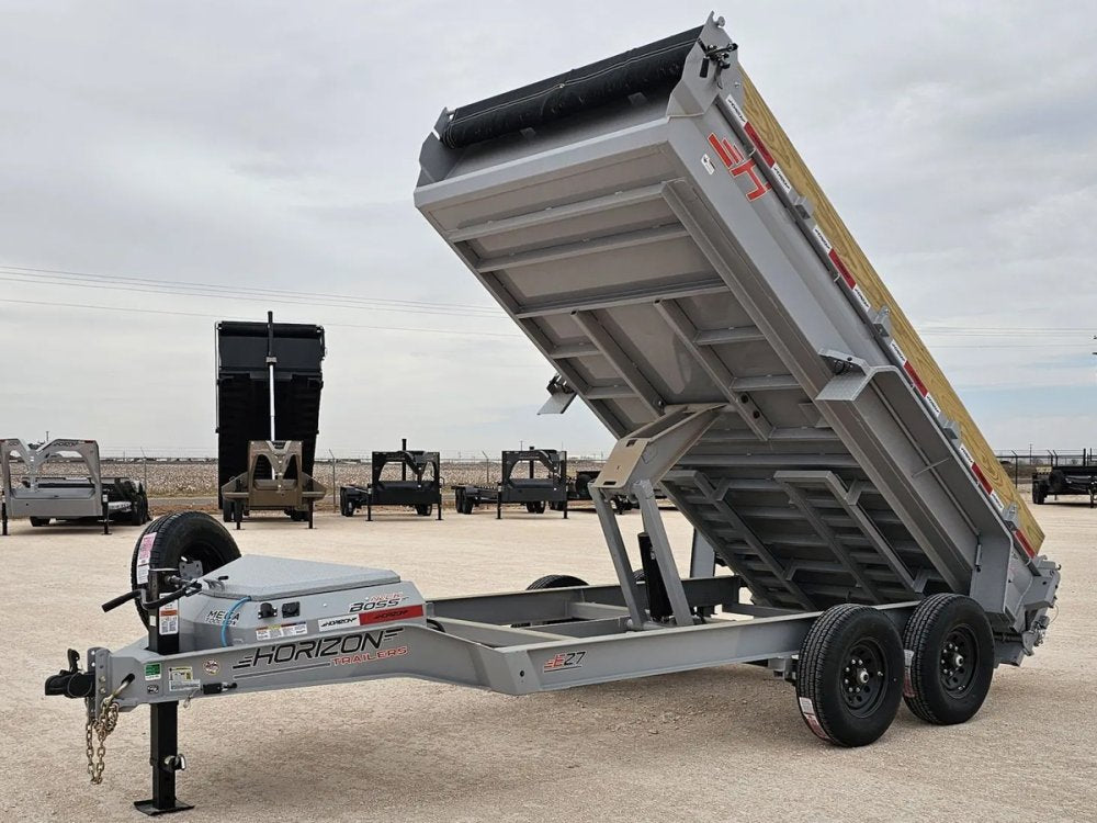 14' Horizon EZ7 Bumper Pull Dump Trailer 19" Sides - (2) 7K Axles af-45d