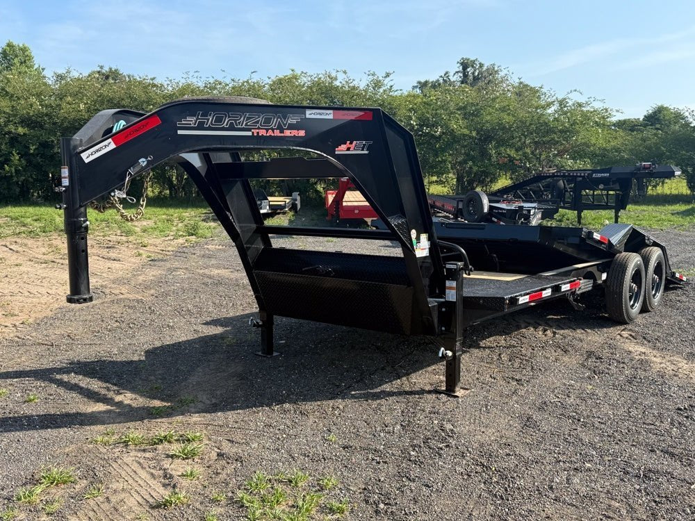 26' Horizon HET Gooseneck Equipment Tilt Trailer Drive Over Fenders - (2) 10K Axles a4-478