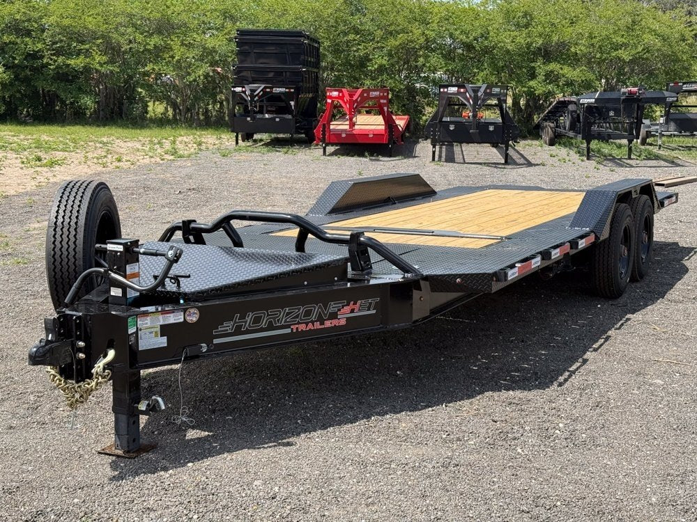 22' Horizon HET Bumper Pull Equipment Tilt Trailer Drive Over Fenders - (2) 10K Axles 39-425