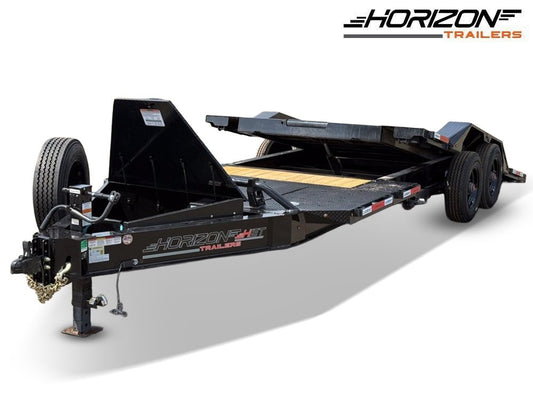22' Horizon HET Bumper Pull Equipment Tilt Trailer Drive Over Fenders - (2) 10K Axles 39-425