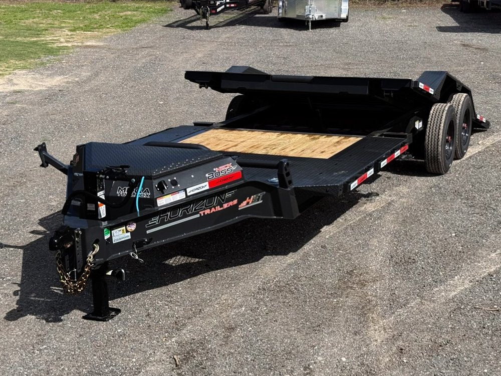 24' Horizon HET Bumper Pull Equipment Tilt Trailer Drive Over Fenders - (2) 10K Axles d0-48d