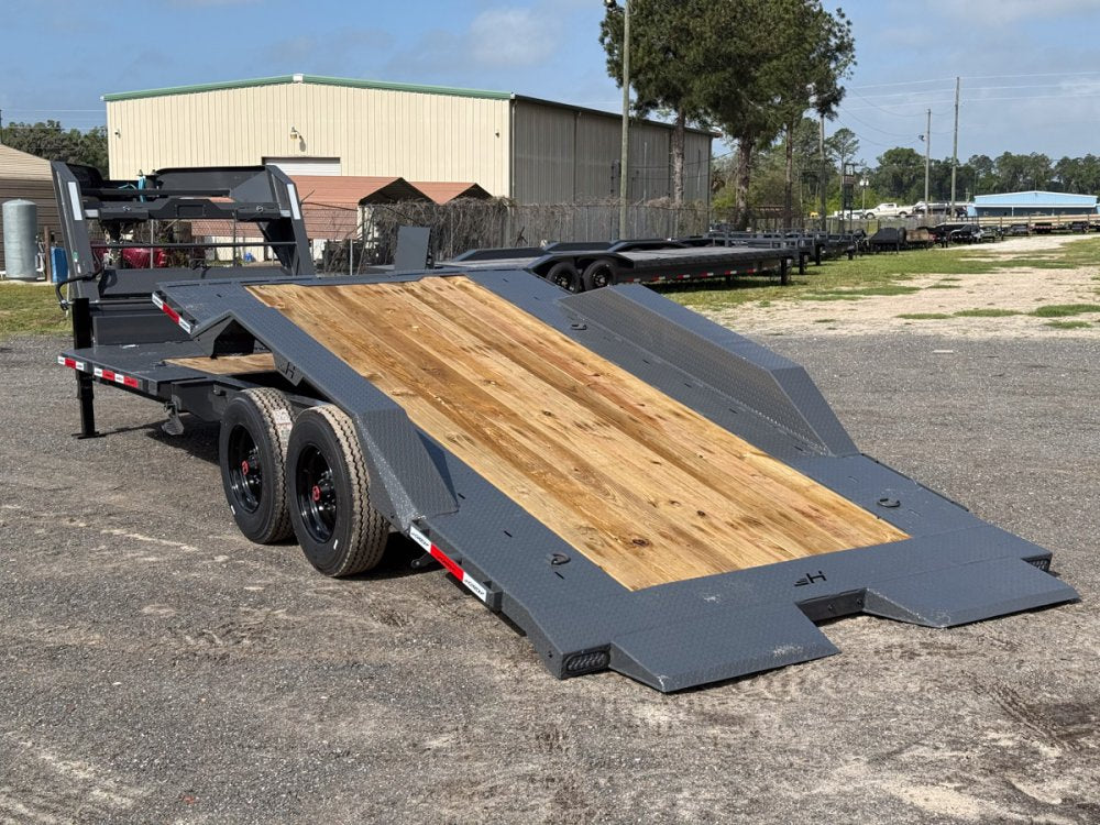 24' Horizon HET Gooseneck Equipment Tilt Trailer Drive Over Fenders - (2) 10K Axles 65-427