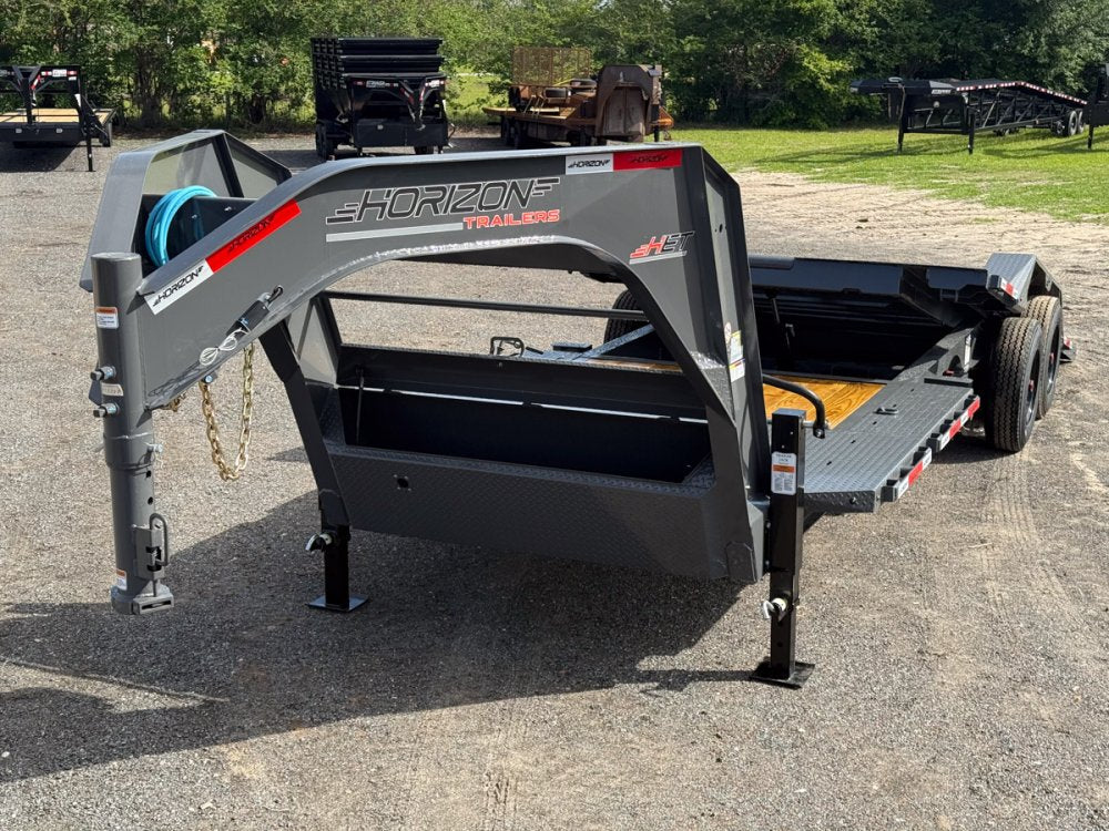 24' Horizon HET Gooseneck Equipment Tilt Trailer Drive Over Fenders - (2) 10K Axles 65-427