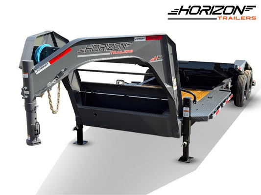 24' Horizon HET Gooseneck Equipment Tilt Trailer Drive Over Fenders - (2) 10K Axles 65-427