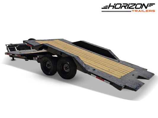22' Horizon HEH Bumper Pull Equipment Trailer Mega Ramps - (2) 10K Axles 48-4ec