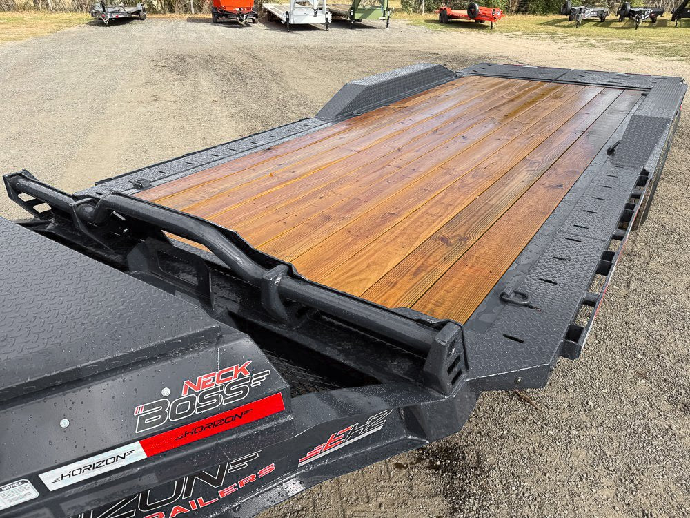 22' Horizon EHZ Bumper Pull Equipment Trailer Drive Over Fenders Mega Ramps - (2) 8K Axles 92-479