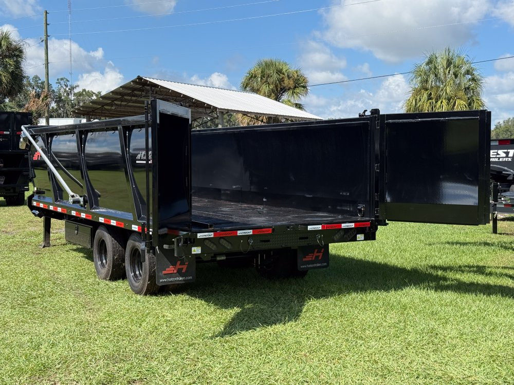 20 Horizon HZH Gooseneck Dump Trailer 48" Side Walls Hydraulic Jacks - (2) 12K Axles 8f-48d
