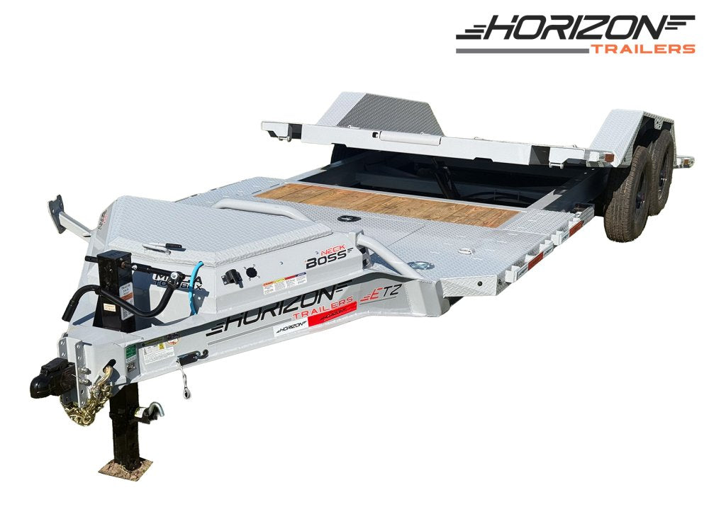 22' Horizon ETZ Bumper Pull Equipment Tilt Trailer Drive Over Fenders - (2) 8K Axles d7-459