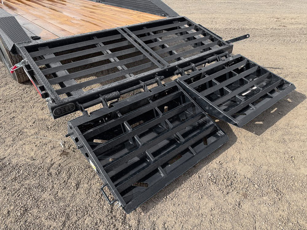 22' Horizon EHZ Bumper Pull Equipment Trailer Drive Over Fenders Mega Ramps - (2) 8K Axles 99-425