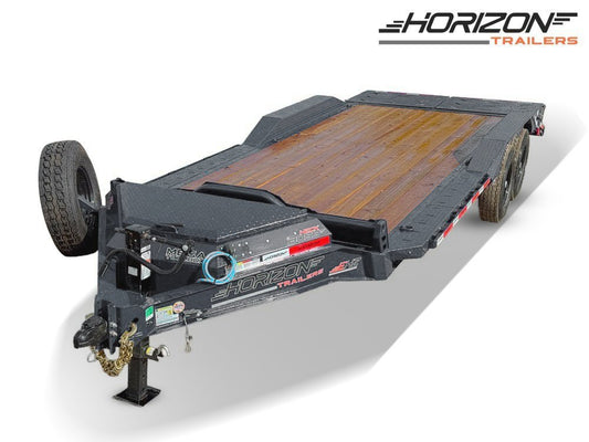 22' Horizon EHZ Bumper Pull Equipment Trailer Drive Over Fenders Mega Ramps - (2) 8K Axles 01-4f8