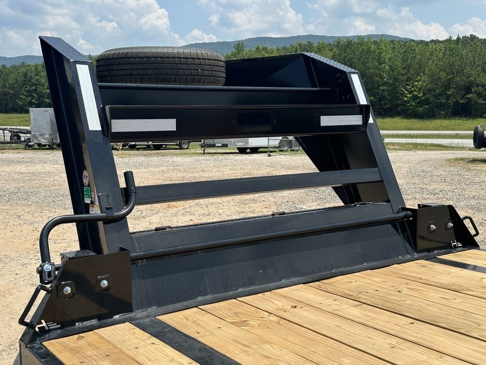 26' Horizon FTZ Gooseneck Deckover Trailer Mega Ramps - (2) 7K Axles 17696