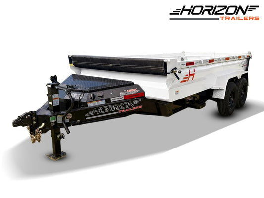 16' Horizon HZ7 Bumper Pull Dump Trailer 48" Side Walls - (2) 8K Axles 87-405